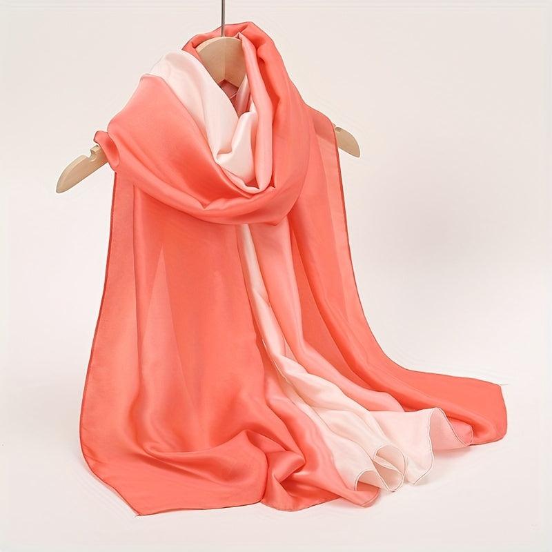 Gradient Sunscreen Large Shawl Silk Feeling Soft Wrap