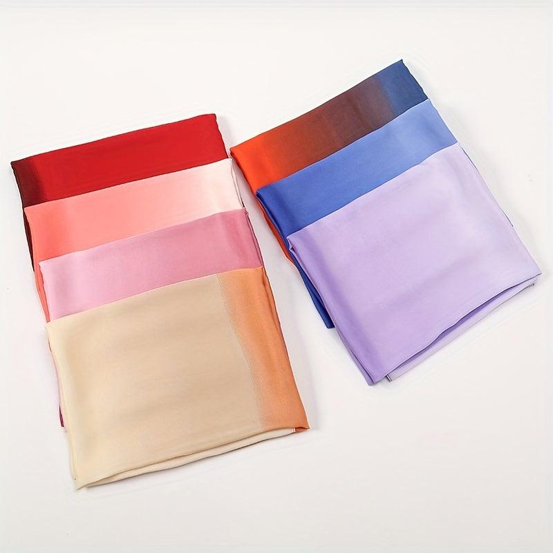 Gradient Sunscreen Large Shawl Silk Feeling Soft Wrap