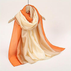 Gradient Sunscreen Large Shawl Silk Feeling Soft Wrap