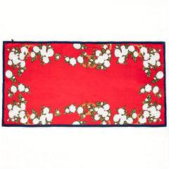 Rose Print Satin Scarf Shawl for Windproof Style