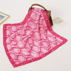 Geometric Tie Dye Square Scarf Print Satin Bandana Silk Neckerchief
