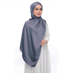 Silky Satin Hijab Sunscreen Shawl Wrap Windproof Turban Women