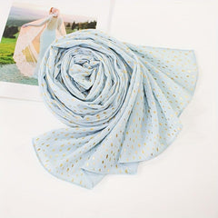 Boho Solid Chiffon Hijab Sunscreen Turban Long Breathable Shawl