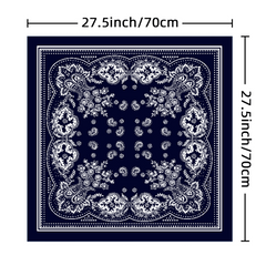 Paisley Print Square Scarf Neckerchief Bandana Silk Head Wrap Hair Accessory
