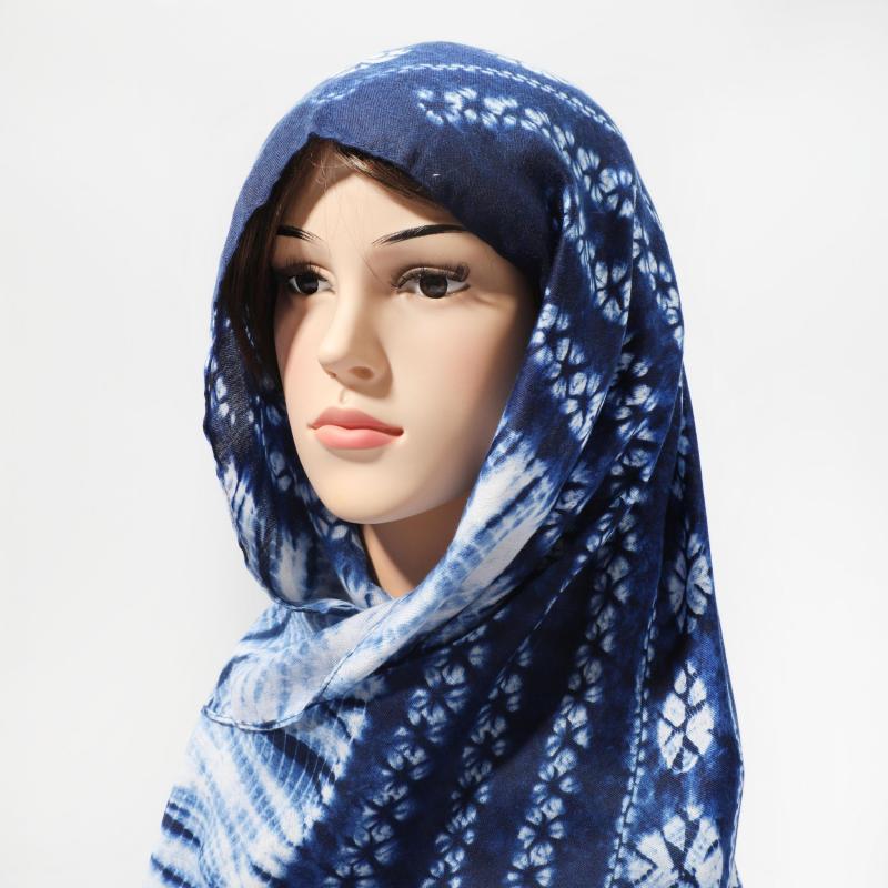 Tie Dye Print Tassel Scarf Boho Windproof Shawl Vintage Beach Towel