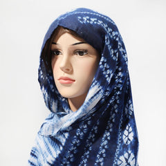 Tie Dye Print Tassel Scarf Boho Windproof Shawl Vintage Beach Towel
