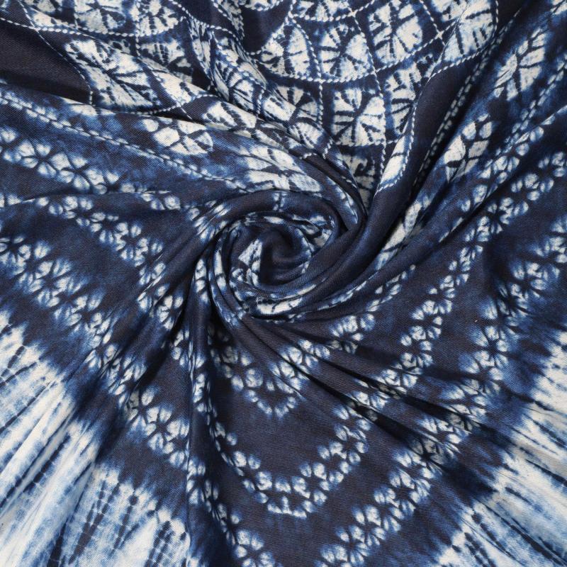 Tie Dye Print Tassel Scarf Boho Windproof Shawl Vintage Beach Towel