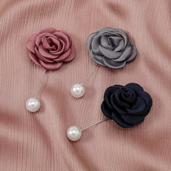 3pc Faux Pearl Flower Pins Brooches for Party Evening Decor