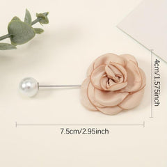 3pc Faux Pearl Flower Pins Brooches for Party Evening Decor