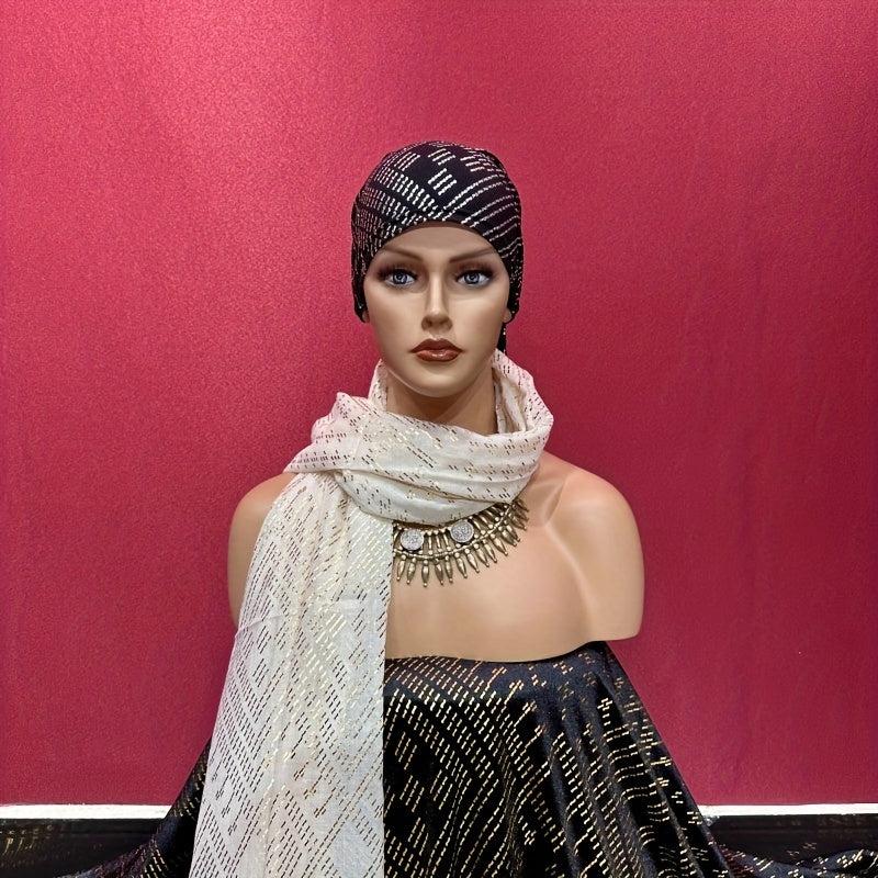 Hot Stamping Beige Large Scarf Cotton Shawl Women Hijab