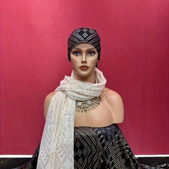 Hot Stamping Beige Large Scarf Cotton Shawl Women Hijab