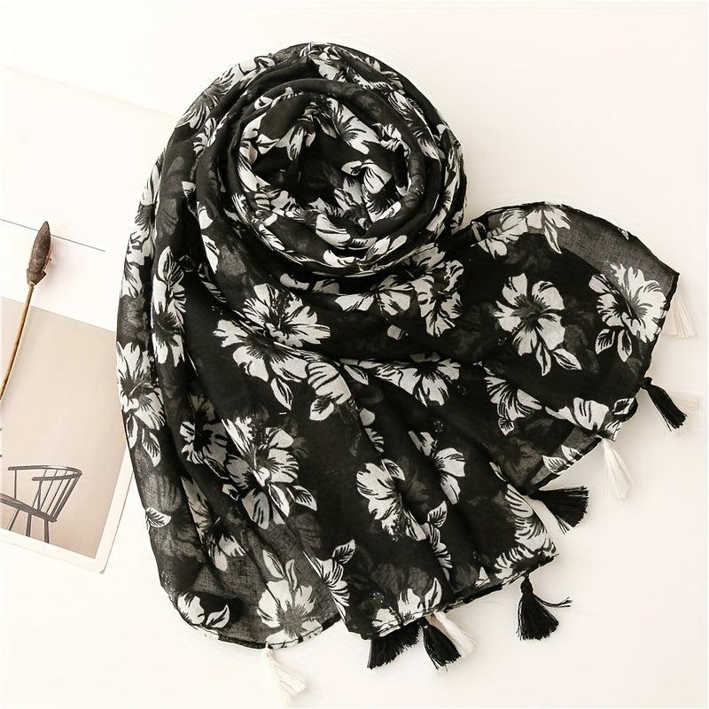 Fringed Scarf Thin Breathable Sunscreen Shawl Soft Long Wrap