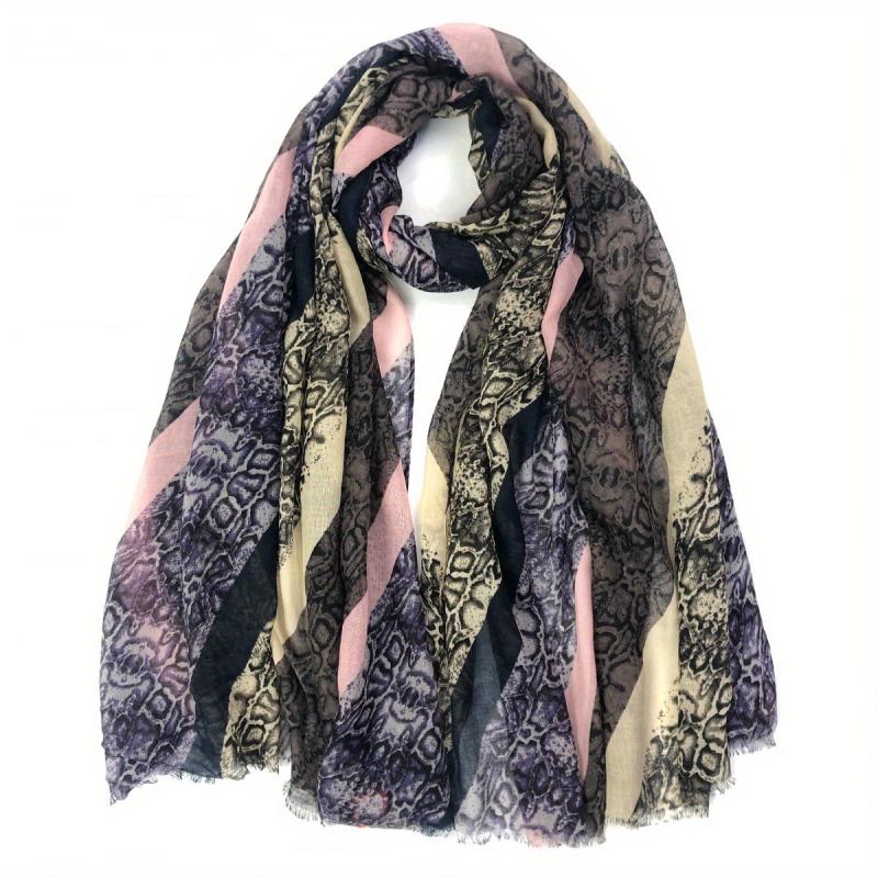 Vintage Breathable Print Scarf Sunproof Shawl for Spring & Summer