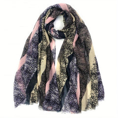Vintage Breathable Print Scarf Sunproof Shawl for Spring & Summer