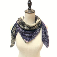 Vintage Breathable Print Scarf Sunproof Shawl for Spring & Summer