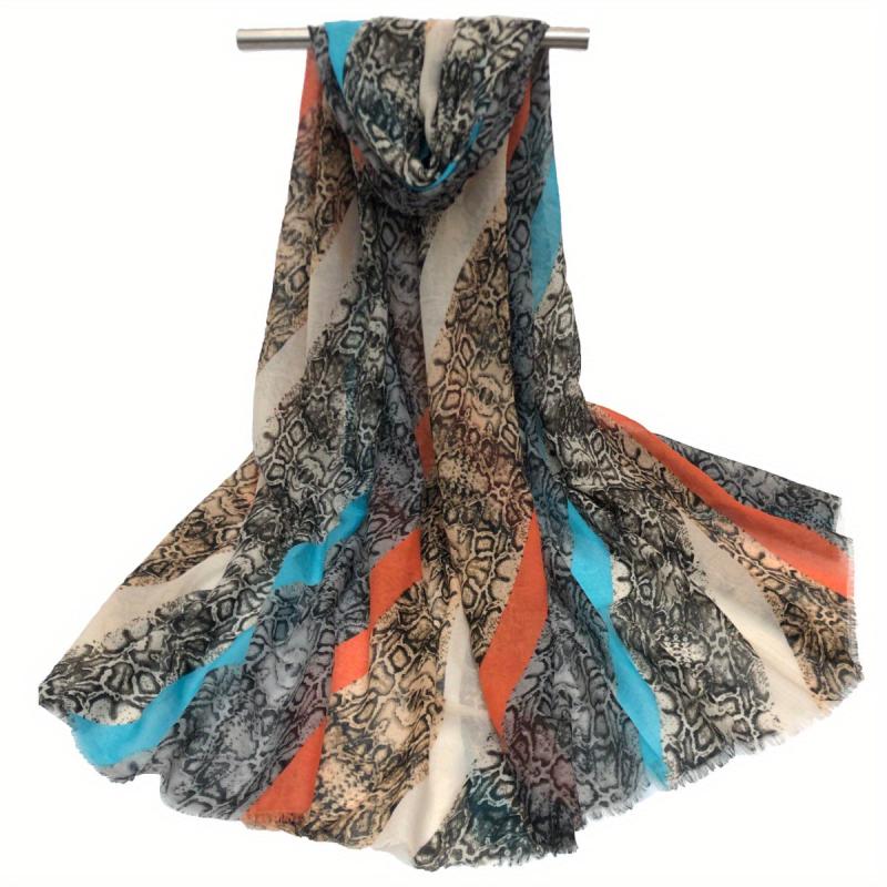 Vintage Breathable Print Scarf Sunproof Shawl for Spring & Summer