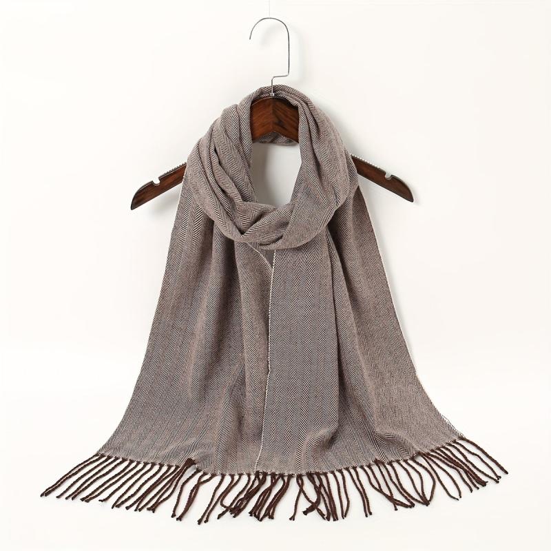 Geometric Plaid Scarf Windproof Headscarf Women