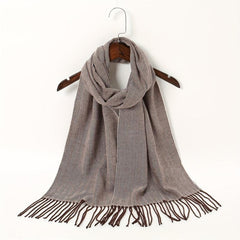 Geometric Plaid Scarf Windproof Headscarf Women