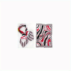 Striped Neckerchief Square Silk Scarf Women Head Wrap Hair Bandana