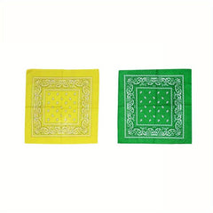 2pcs 4pcs Paisley Printed Square Scarf 54cm Solid Absorb Sweat Bandana