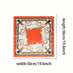 Chain Pattern Bandana Neckerchief Scarf Wrap Head Wrap
