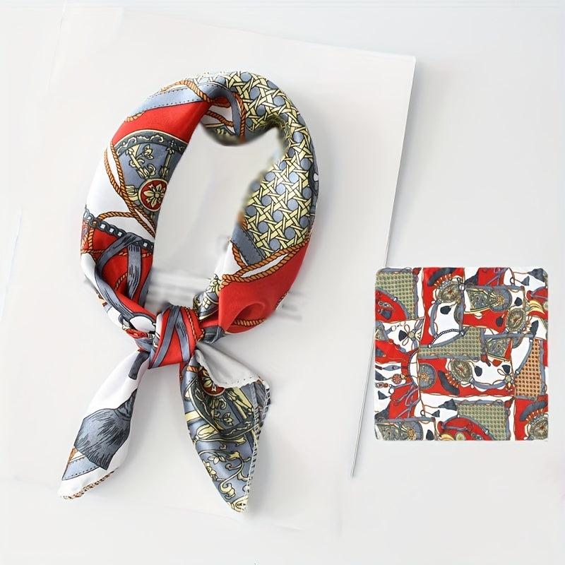 Chain Pattern Bandana Neckerchief Scarf Wrap Head Wrap