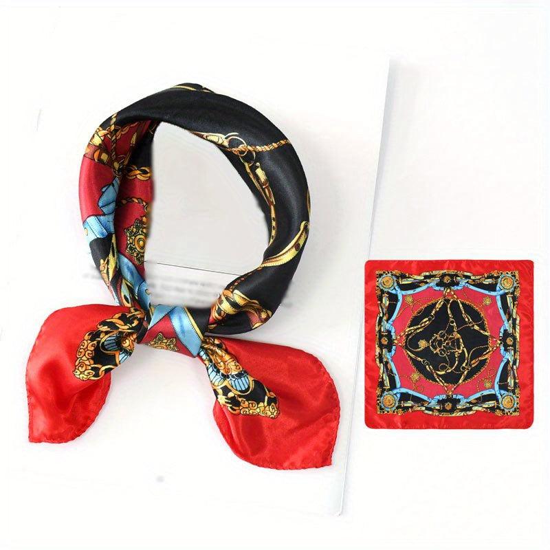 Chain Pattern Bandana Neckerchief Scarf Wrap Head Wrap