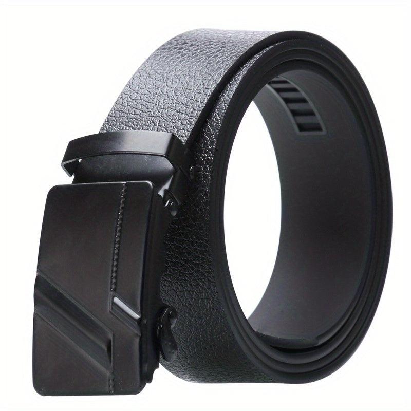 Men's Automatic Buckle Business Belt Square Buckle