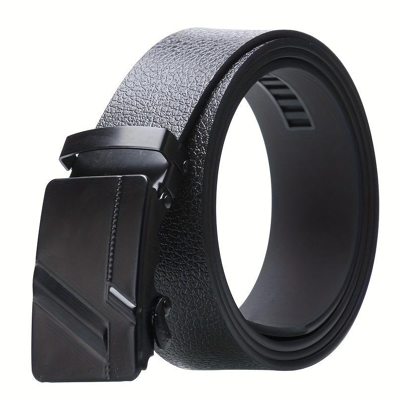 Men's Automatic Buckle Business Belt Square Buckle