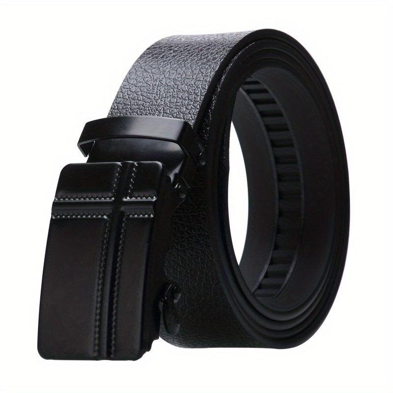 Men's Automatic Buckle Business Belt Square Buckle