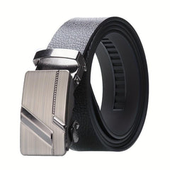Men's Automatic Buckle Business Belt Square Buckle
