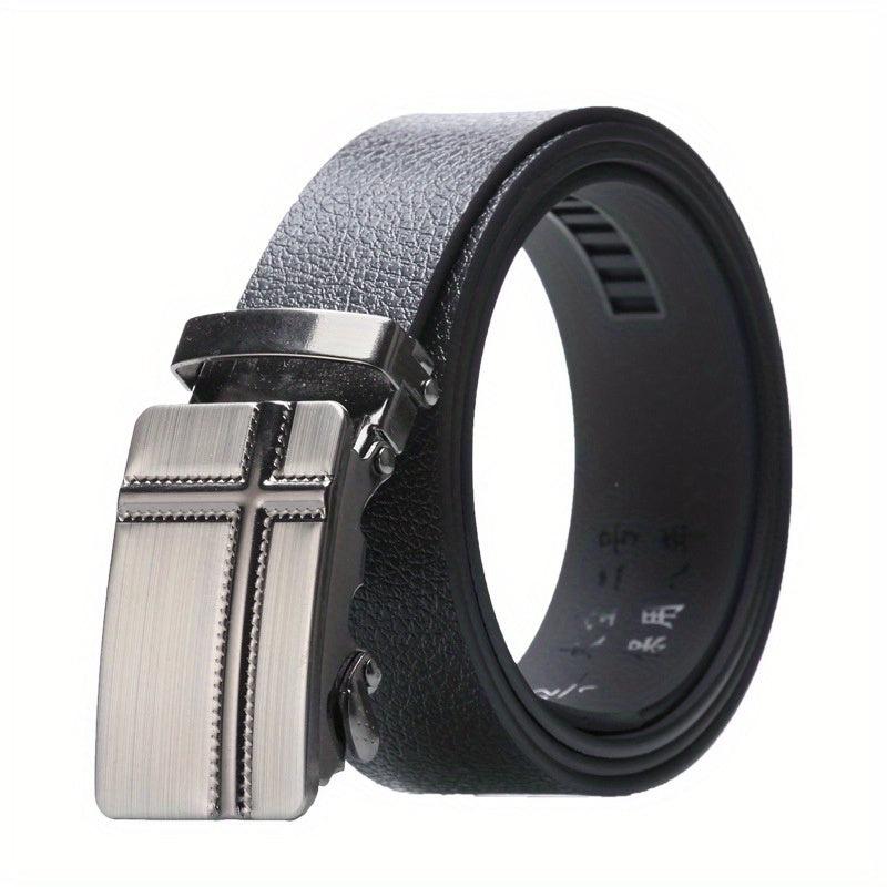 Men's Automatic Buckle Business Belt Square Buckle