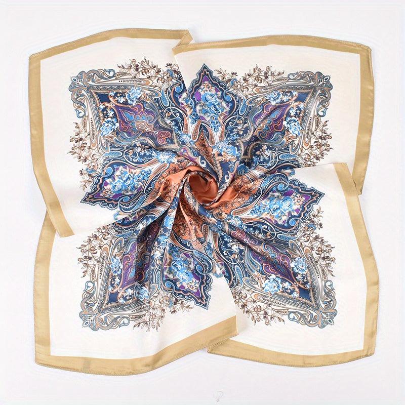 Vintage Paisley Print Bandana Classic Square Scarf Woman Neckerchief