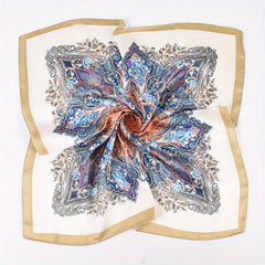 Vintage Paisley Print Bandana Classic Square Scarf Woman Neckerchief