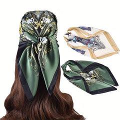 Vintage Paisley Print Bandana Classic Square Scarf Woman Neckerchief