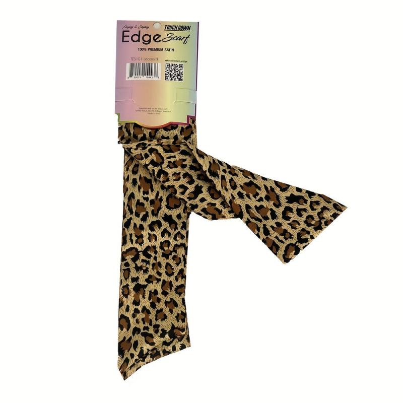 Leopard Print Silk Head Scarf Hair Bands Double Sided Turban