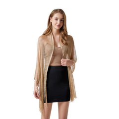 Hollow Out Shawl Tassel Scarf Thin Cape Summer Sunscreen Shawl