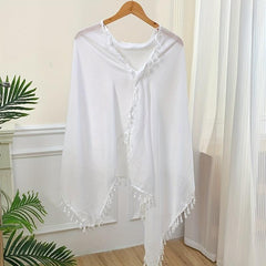 Crinkle Tassel Scarf Thin Breathable Casual Windproof Wrap