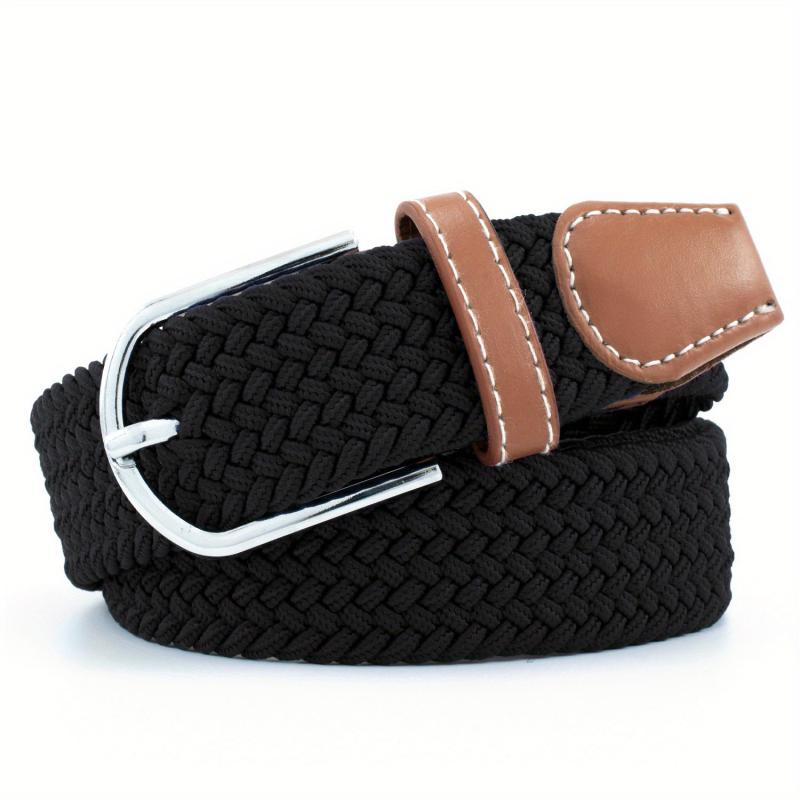 Stylish Casual Woven Elastic Belt No Need For Perforated Canvas Belt