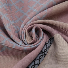 Vintage Plaid Tassel Scarf Dark Pink Shawl Boho Head Wrap