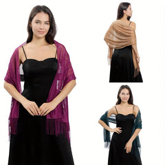 Solid Lace Fringed Shawl Thin Breathable Wrap