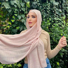 Vintage Gauze Hijab Shawl Windproof Head Wrap for Women