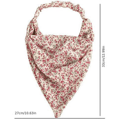 Floral Print Head Scarf Vintage Bandanas Hairband Headwrap Hair Accessories