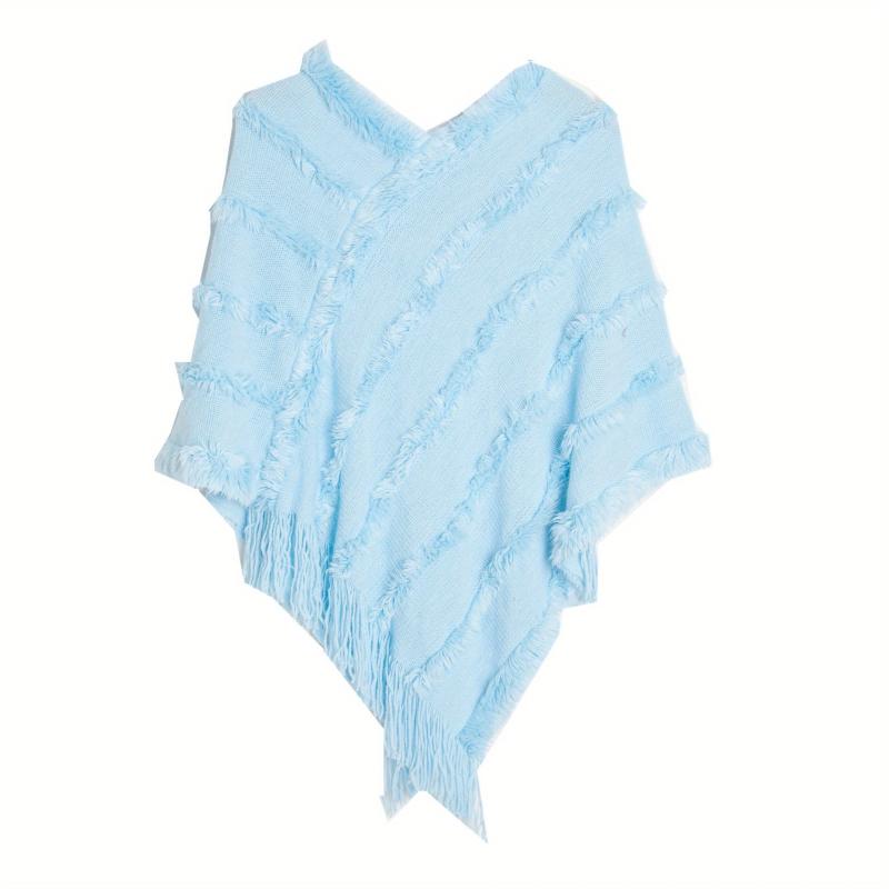 Vintage Tassel Warm Cape Classic Cloak Windproof Shawl