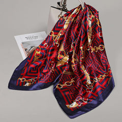 Large Square Scarf Silk Bandana Neckerchief Hair Accessories