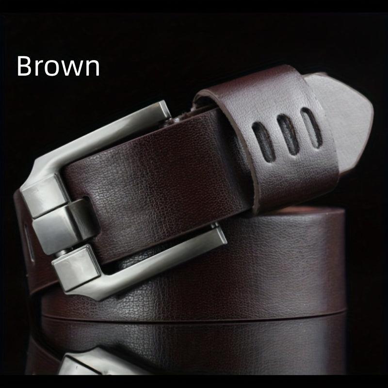 Men's PU Leather Belt Pin Buckle Belt 43 3in