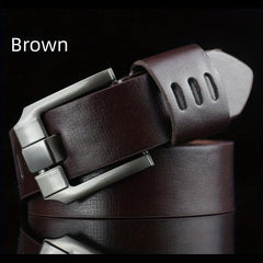 Men's PU Leather Belt Pin Buckle Belt 43 3in