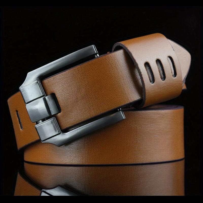Men's PU Leather Belt Pin Buckle Belt 43 3in