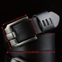 Men's PU Leather Belt Pin Buckle Belt 43 3in