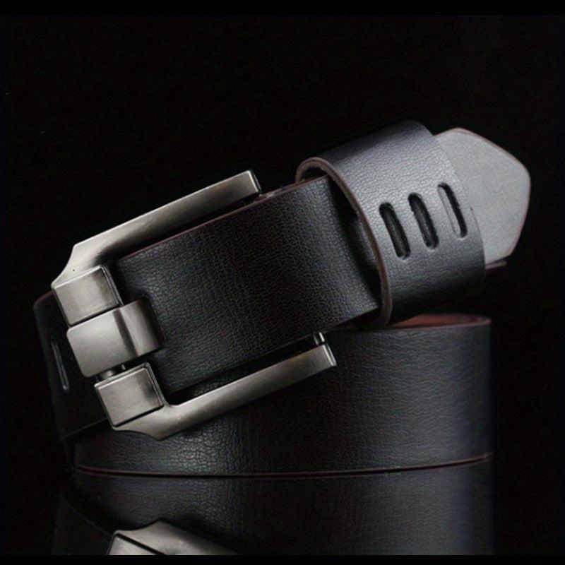 Men's PU Leather Belt Pin Buckle Belt 43 3in